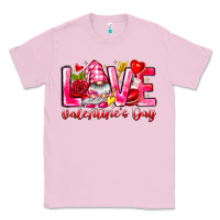 Bubblegum Pink Love Valentines Day Gnome Classic Tee - CowhideDigitalArt