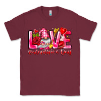Burgundy Love Valentines Day Gnome Classic Tee - CowhideDigitalArt