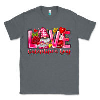 Charcoal Heather Love Valentines Day Gnome Classic Tee - CowhideDigitalArt