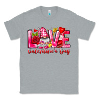 Heather Grey Love Valentines Day Gnome Classic Tee - CowhideDigitalArt
