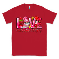 Red Love Valentines Day Gnome Classic Tee - CowhideDigitalArt