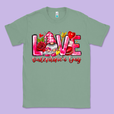 Love Valentines Day Gnome Classic Tee Designed By Cowhidedigitalart
