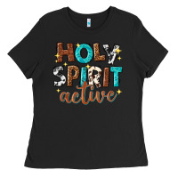 Black holy spirit active Ladies Tee - texasbilliewilder