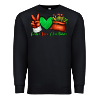 Black peace love Christmas Santa Claus hand Premium Sweatshirt - Jasminsmagicworld