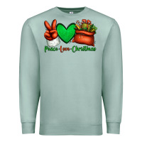 Seafoam peace love Christmas Santa Claus hand Premium Sweatshirt - Jasminsmagicworld