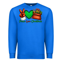 True Royal peace love Christmas Santa Claus hand Premium Sweatshirt - Jasminsmagicworld