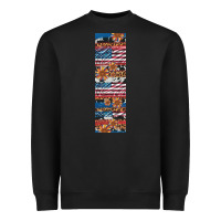 Black usa flag and western patterns  penwraps Heavyweight Sweatshirt - Artiststas