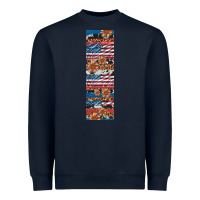 Navy usa flag and western patterns  penwraps Heavyweight Sweatshirt - Artiststas