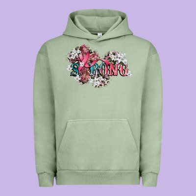 Strong Cancer Awareness 12 Inches 300 Dpi Urban Hoodie Designed By Cowgirlartshop