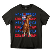 Asphalt make america cowboy again Heavy Core Tee - texasbilliewilder