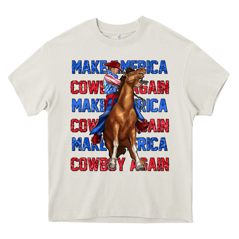 Make America Cowboy Again Heavy Core Tee by texasbilliewilder | Teevron