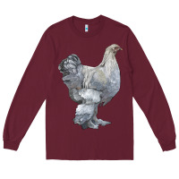 Burgundy Brahma Chicken Long Sleeve Tee - LillyAllenDesigns
