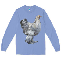 Colony Blue Brahma Chicken Long Sleeve Tee - LillyAllenDesigns