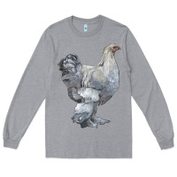 Heather Grey Brahma Chicken Long Sleeve Tee - LillyAllenDesigns