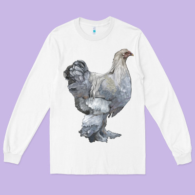 Brahma Chicken Long Sleeve Tee Designed By Lillyallendesigns