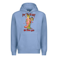 Colony Blue im too much go find less boujee frog funny Premium Hoodie - JahusDesignShop