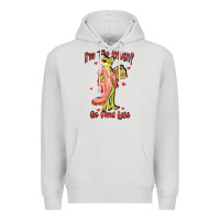 Dove Grey im too much go find less boujee frog funny Premium Hoodie - JahusDesignShop