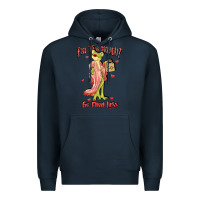 Navy im too much go find less boujee frog funny Premium Hoodie - JahusDesignShop