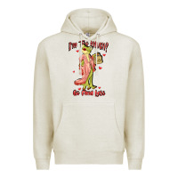 Oatmeal Heather im too much go find less boujee frog funny Premium Hoodie - JahusDesignShop