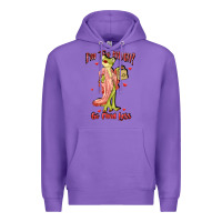 Purple im too much go find less boujee frog funny Premium Hoodie - JahusDesignShop