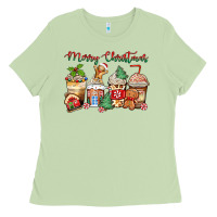 Matcha merry christmas gingerbread coffee cups Ladies Tee - Zillion Design Studio