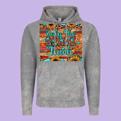 Only The Brave Teach Vintage Hoodie Designed By Jahusdesignshop