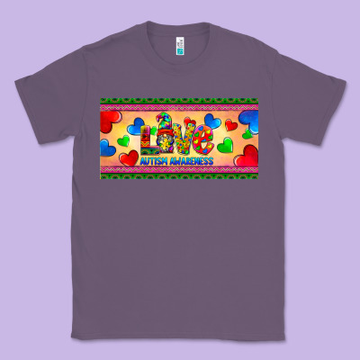 Love Autism Awareness License Plate Template Classic Tee Designed By Barkaloodesign