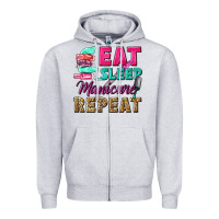 Eat Sleep Manicure Repeat Zipper Hoodie | Teevron