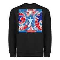 Patriotic Tie Dye Stars Heavyweight Sweatshirt | Teevron
