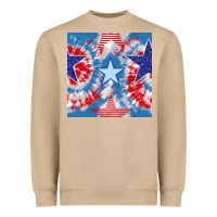 Mushroom patriotic tie dye stars Heavyweight Sweatshirt - BundleAndBundleShop