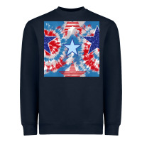 Navy patriotic tie dye stars Heavyweight Sweatshirt - BundleAndBundleShop