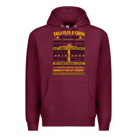 Burgundy TAURUS FACTS Premium Hoodie - Bettercallsaul