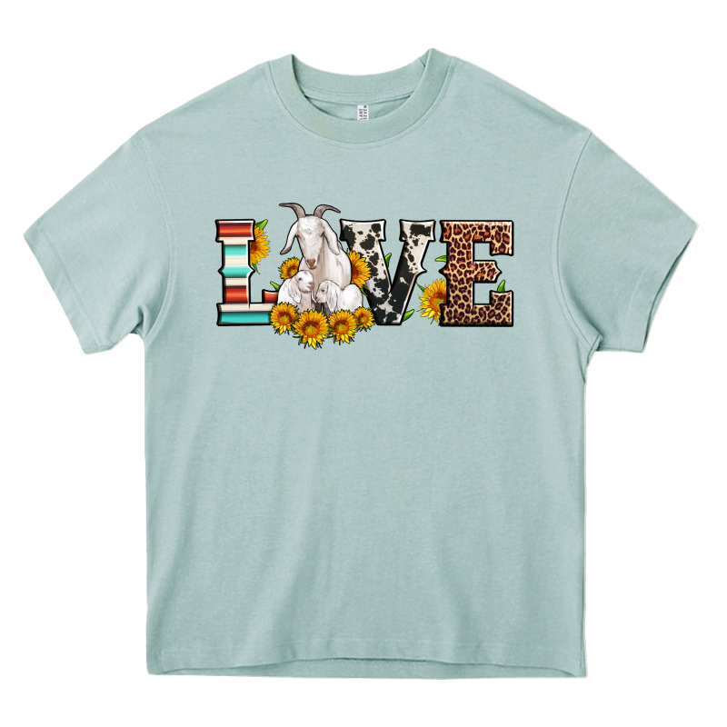Love Goats Serape Cowhide Leopard Goat Family Heavy Core Tee by Artiststas | Teevron
