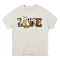 Cream love goats serape cowhide leopard goat family Heavy Core Tee - Artiststas
