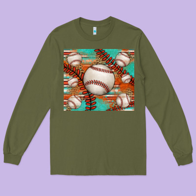 Baseball Turquoise Serape Glitter Tumbler Long Sleeve Tee Designed By Jasminsmagicworld