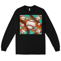 Black baseball turquoise serape glitter tumbler Long Sleeve Tee - Jasminsmagicworld