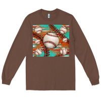 Chestnut baseball turquoise serape glitter tumbler Long Sleeve Tee - Jasminsmagicworld