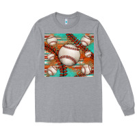 Heather Grey baseball turquoise serape glitter tumbler Long Sleeve Tee - Jasminsmagicworld