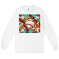 White baseball turquoise serape glitter tumbler Long Sleeve Tee - Jasminsmagicworld