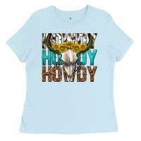 Howdy Howdy Howdy Western Bull Skull Ladies Tee | Teevron