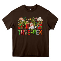 Chocolate Brown tree rex coffee cups Heavy Core Tee - Zillion Design Studio