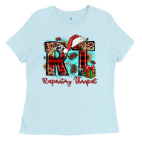 Baby Blue christmas rt respiratory therapist Ladies Tee - JahusDesignShop