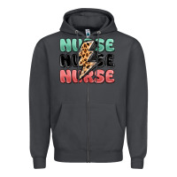 Smoke nurse leopard lightning bolt Zipper Hoodie - MaliasSmallBusiness