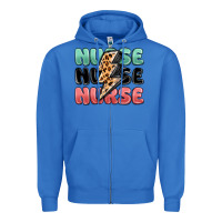 True Royal nurse leopard lightning bolt Zipper Hoodie - MaliasSmallBusiness