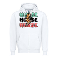 White nurse leopard lightning bolt Zipper Hoodie - MaliasSmallBusiness