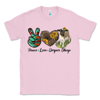 Bubblegum Pink Peace Love Dorper Sheep Classic Tee - LillyAllenDesigns