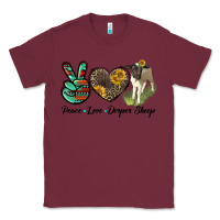 Burgundy Peace Love Dorper Sheep Classic Tee - LillyAllenDesigns