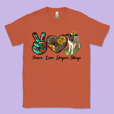 Peace Love Dorper Sheep Classic Tee Designed By Lillyallendesigns