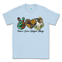 Dusty Blue Peace Love Dorper Sheep Classic Tee - LillyAllenDesigns