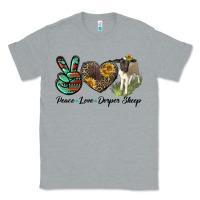Heather Grey Peace Love Dorper Sheep Classic Tee - LillyAllenDesigns